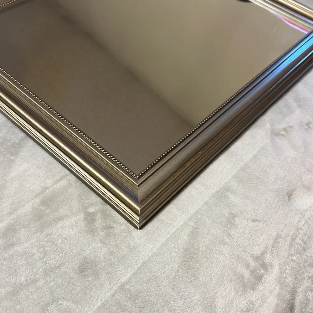Mirror Molded Ornate Framed Beaded Edge-Antique Gold Color Wall/Vanity Mirror